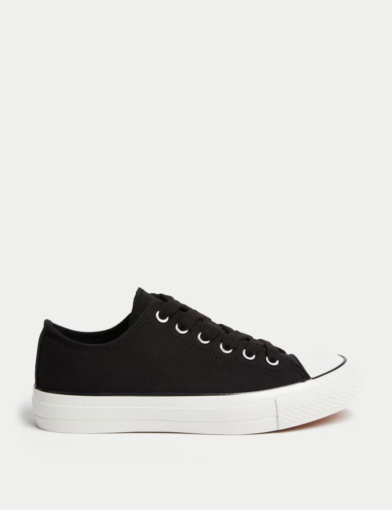 Canvas Lace Up Trainers M S Collection M S