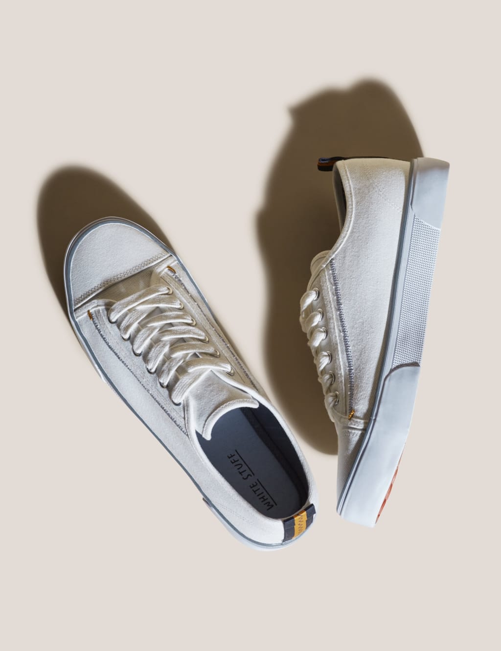 White stuff top canvas pumps