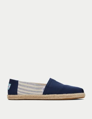 Navy cheap espadrilles flats