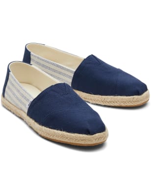 Navy cheap espadrilles flats