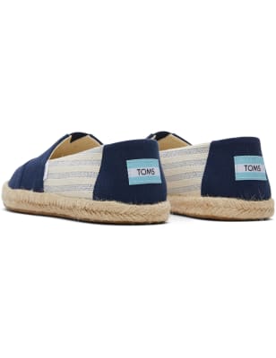 Navy blue cheap flat espadrilles