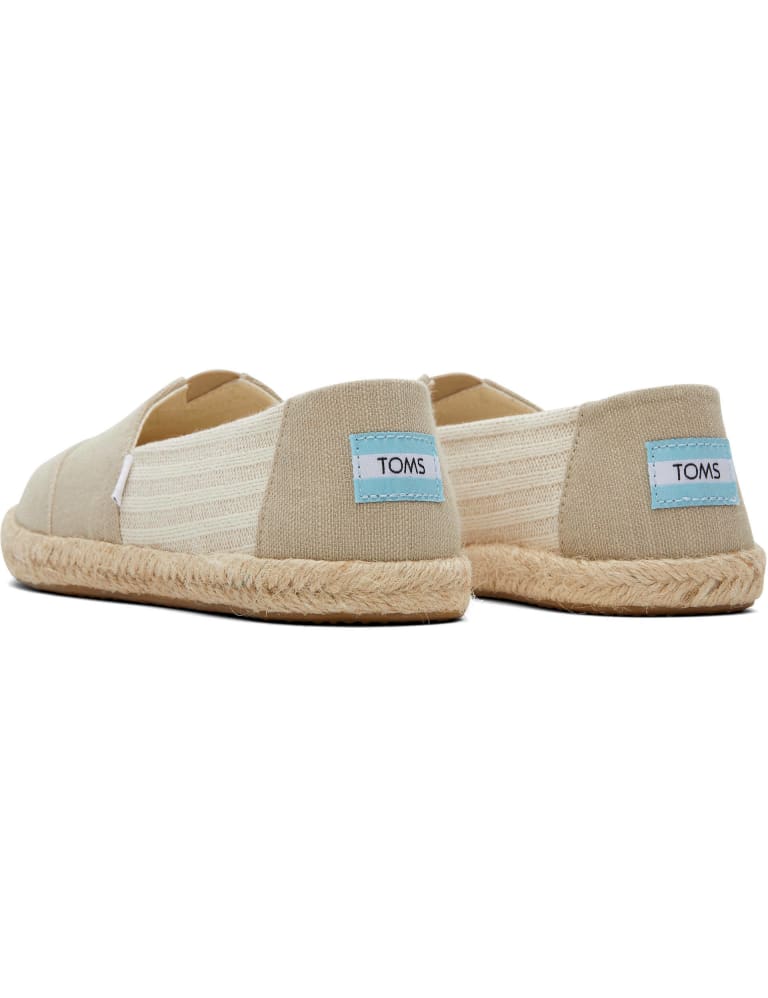 Canvas Slip On Flat Espadrilles TOMS M S