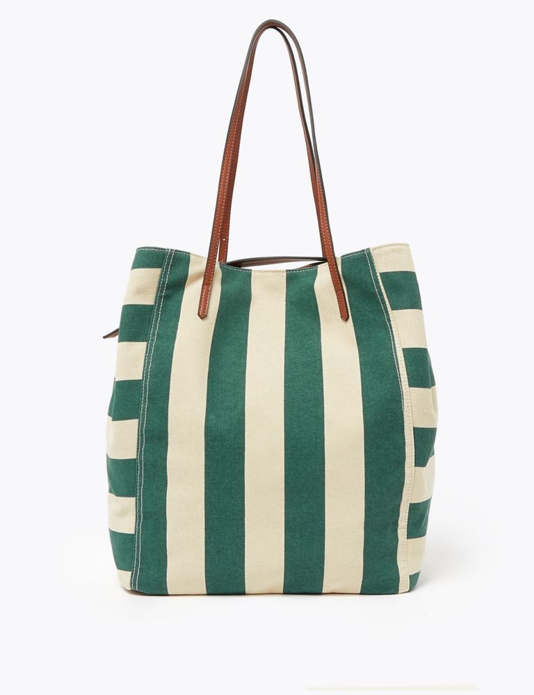 Canvas Striped Tote Bag 4 of 6