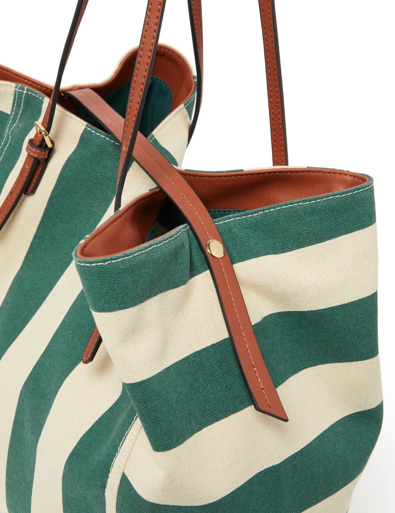 Canvas Striped Tote Bag M&S Collection M&S