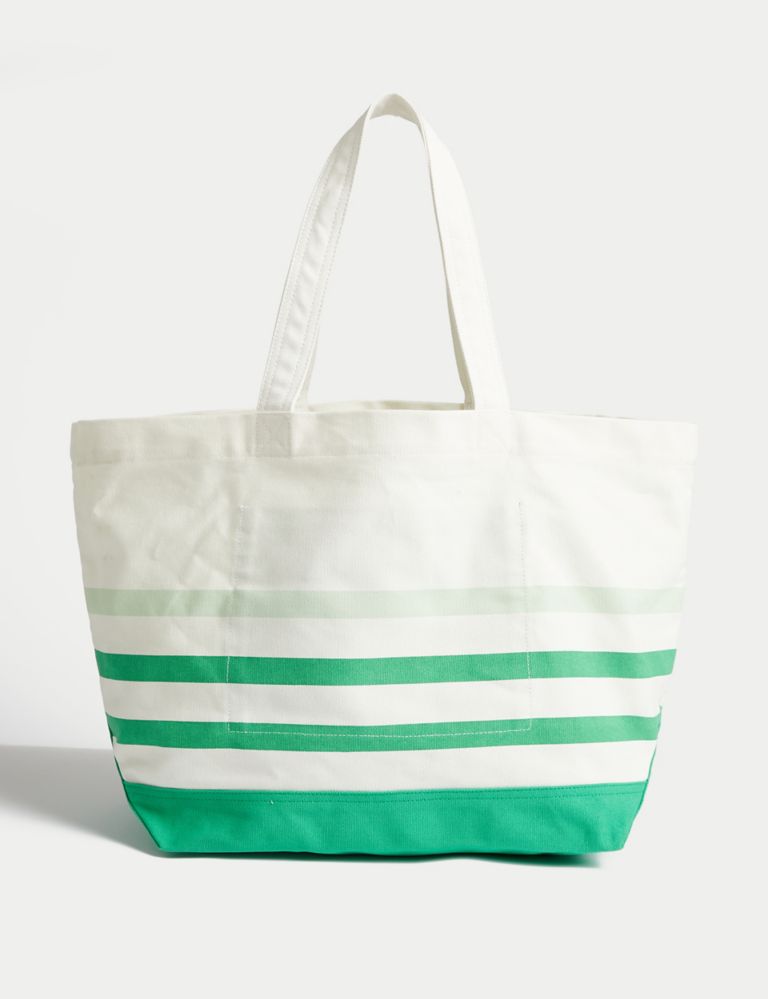 Canvas Striped Tote Bag 3 of 4