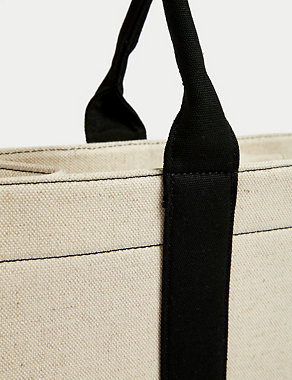 Canvas Structured Tote Bag Image 2 of 4