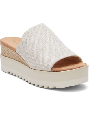 Canvas Wedge Mules Image 2 of 6