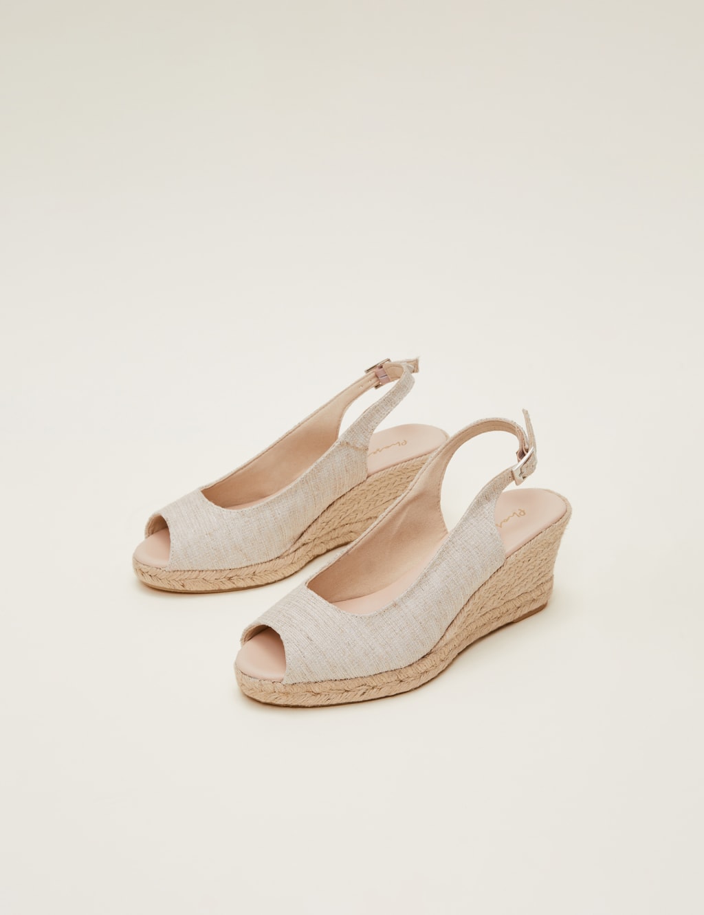 Peep Toe Espadrille Wedges