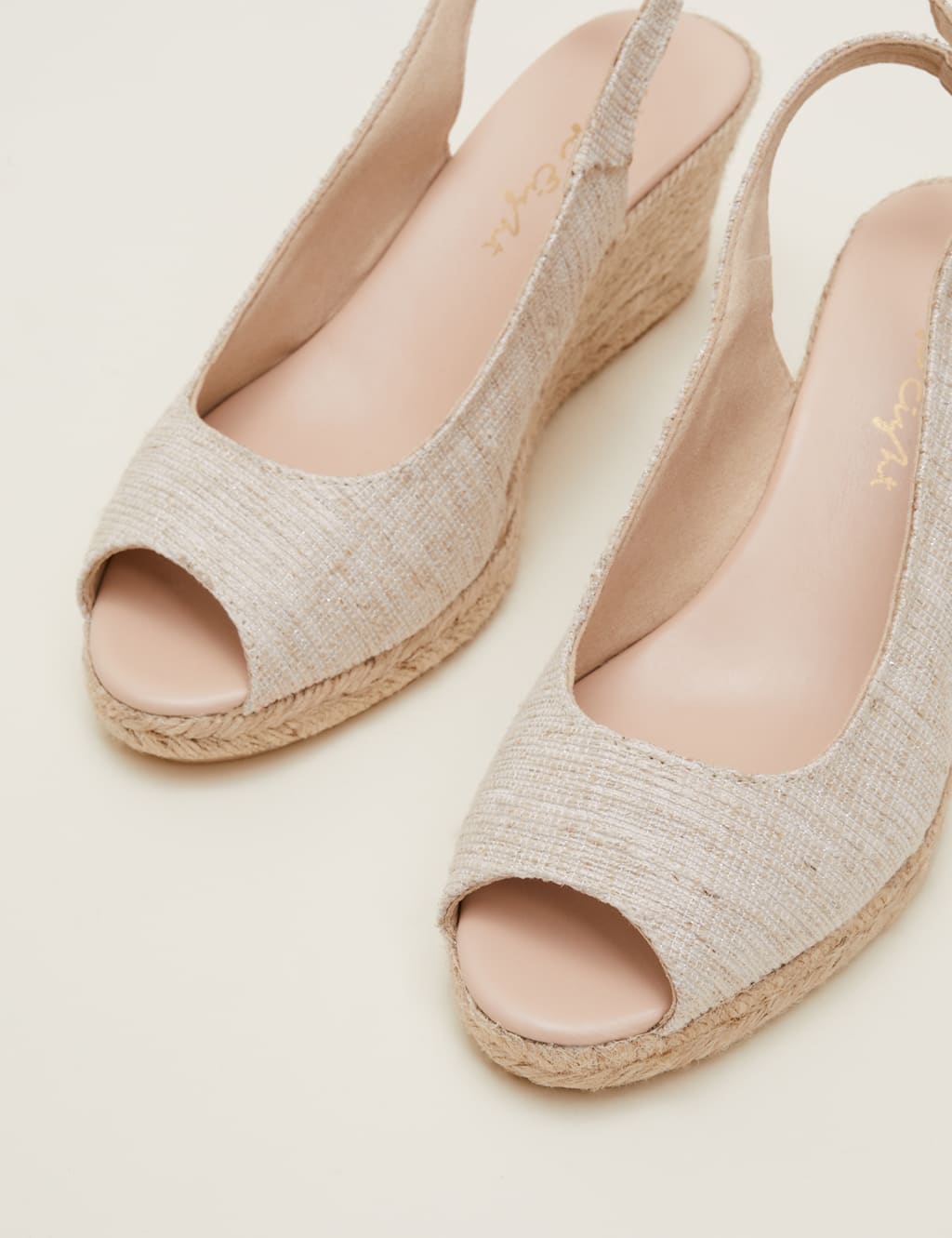 Canvas Wedge Peep Toe Espadrilles 6 of 7