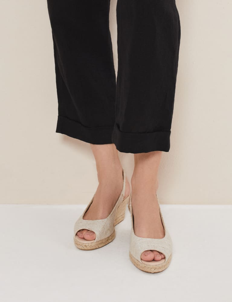 Peep Toe Espadrille Wedges