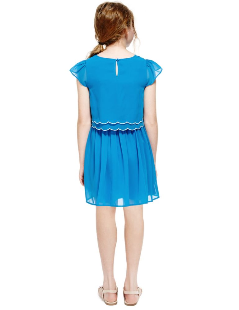 Cap Sleeve Scallop Waist Dress (5-14 Years) 3 of 3