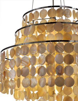 Gold deals capiz chandelier