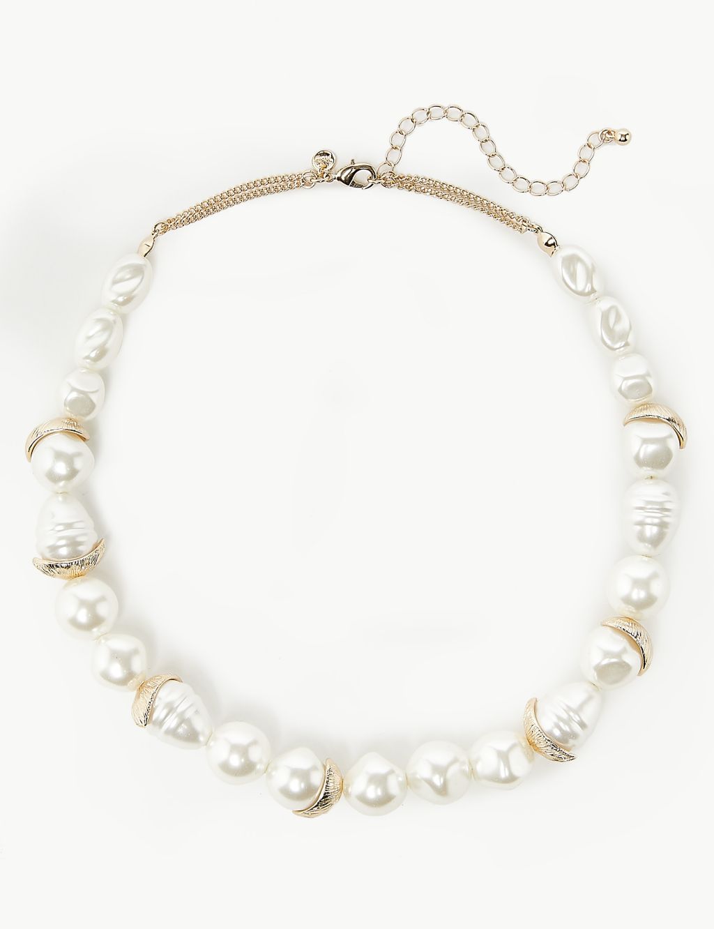 Capped Pearl Necklace 1 of 1