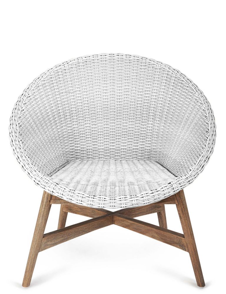 Capri Teak Chair - White 1 of 9