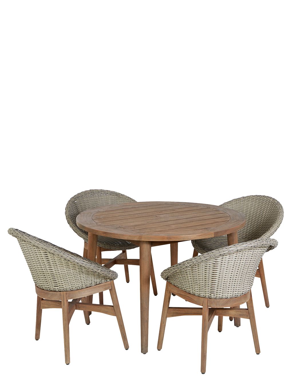 Capri Teak Table & 4 Chairs 3 of 8
