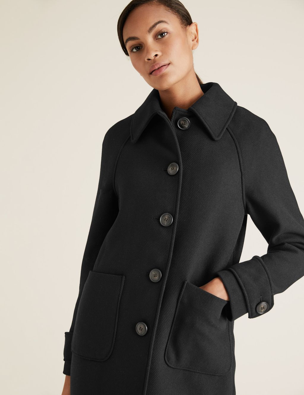 Buy Car Coat with Wool | M&S Collection | M&S