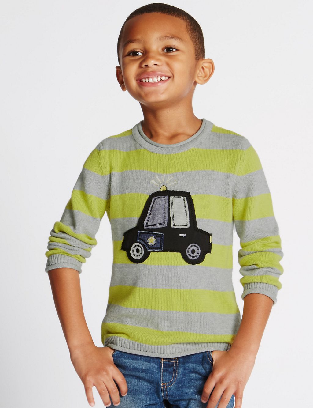 Car Print Jumper with Sound (1-7 Years) 3 of 6