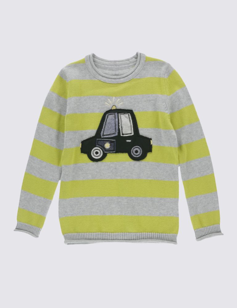 Car Print Jumper with Sound (1-7 Years) 2 of 6