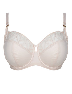 Caress Embroidered Non-Padded Balcony Bra DD-GG with Cool Comfort™ Technology Image 2 of 4