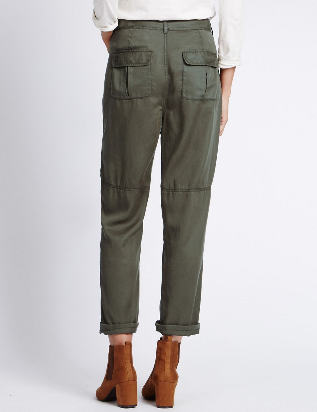 Cargo Tapered Leg Trousers with Belt 2 of 3