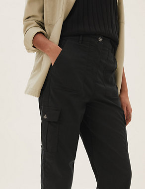 Cargo Utility Tapered Ankle Grazer Trousers Image 2 of 4