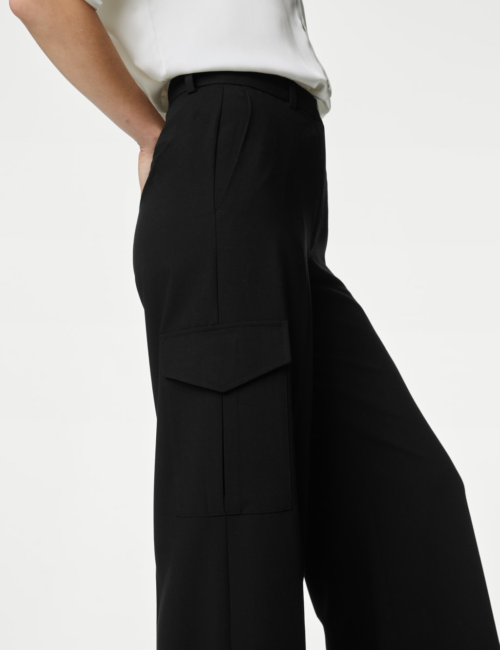 Cargo Wide Leg Trousers M S Collection M S