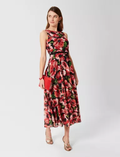 Carly Floral Sleeveless Maxi Waisted Dress 1 of 7