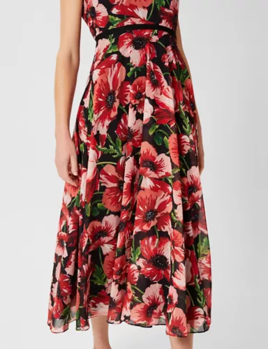 Carly Floral Sleeveless Maxi Waisted Dress 4 of 7