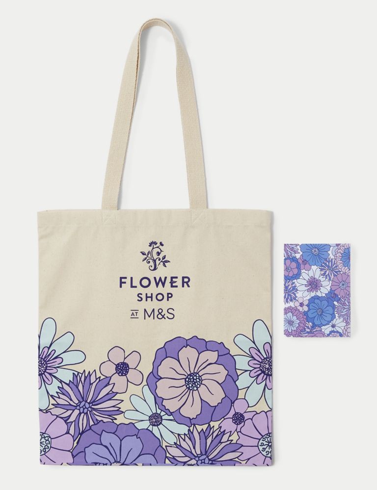 Carnation, Stock & Campanula Bouquet With Tote Bag 5 of 6