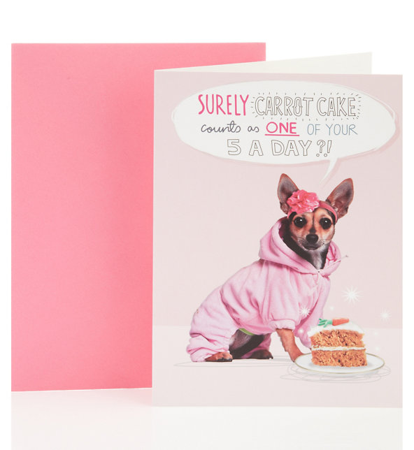 Carrot Cake Birthday Greetings Card Image 1 of 1
