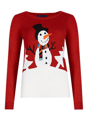 Carrot Snowman Christmas Jumper Image 2 of 4