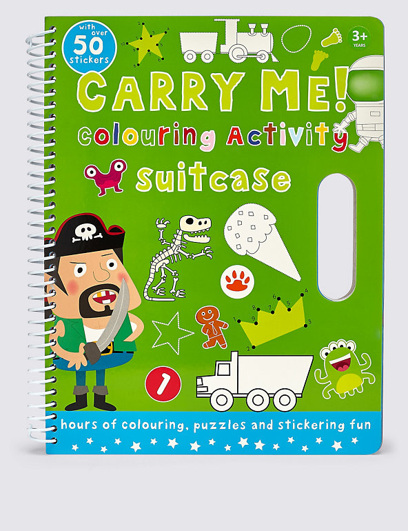 Carry Me Blue Suitcase Colouring Activity Book Image 1 of 2