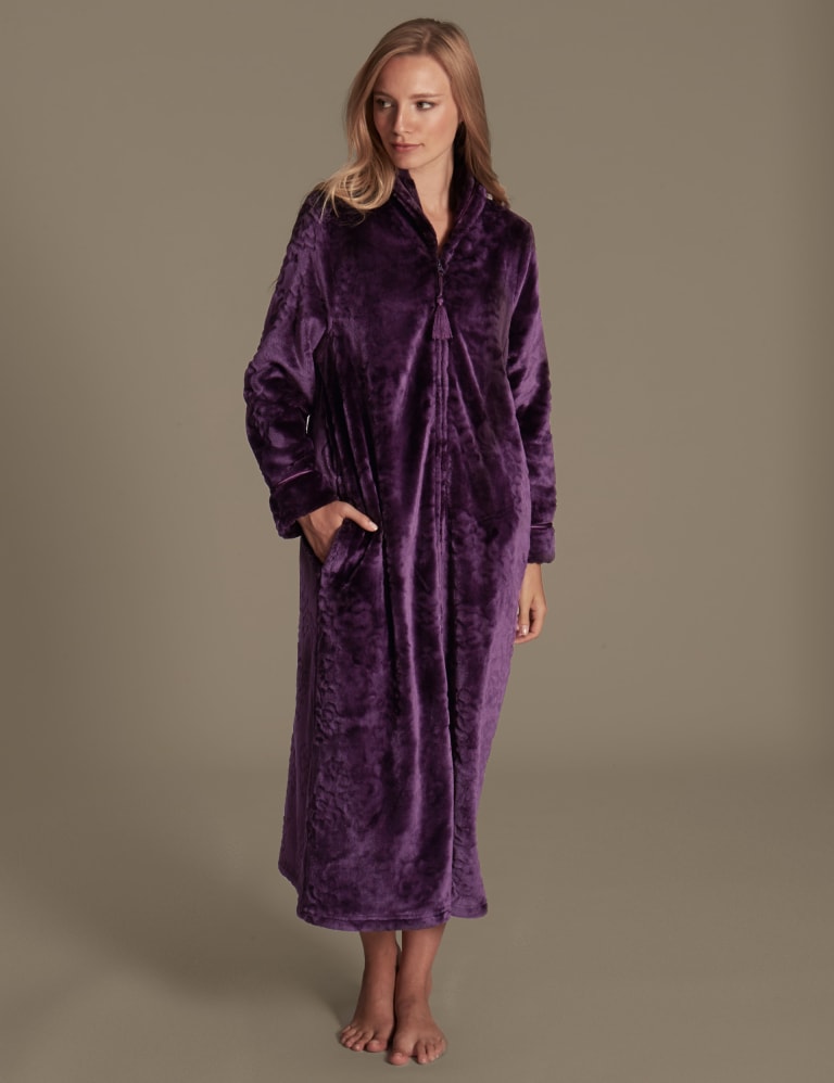 Zip up new arrivals dressing gown m&s