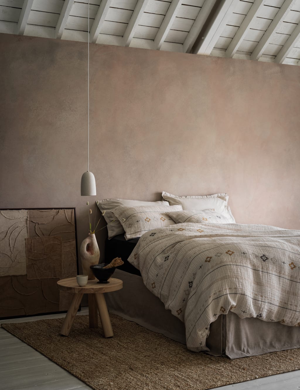 Casablanca Collection Poste Jacquard Bedding Set M&S X Fired Earth M&S