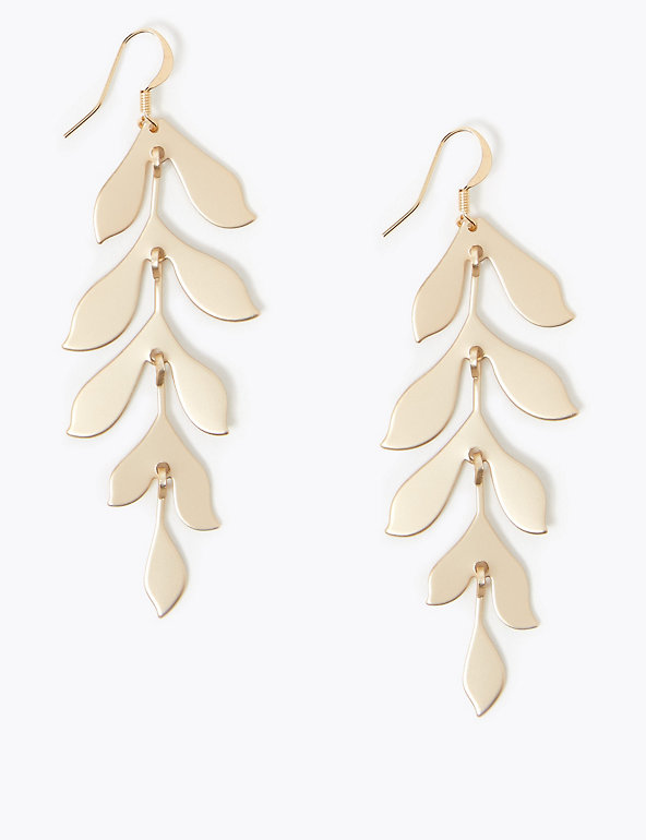Cascading Leaf Drop Earrings | M&S Collection | M&S