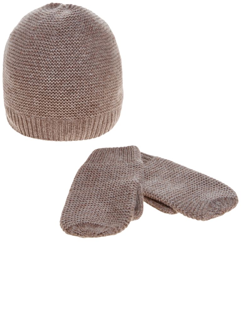Cashmere Blend Hat & Mittens Set (3 Months - 6 Years) 5 of 6