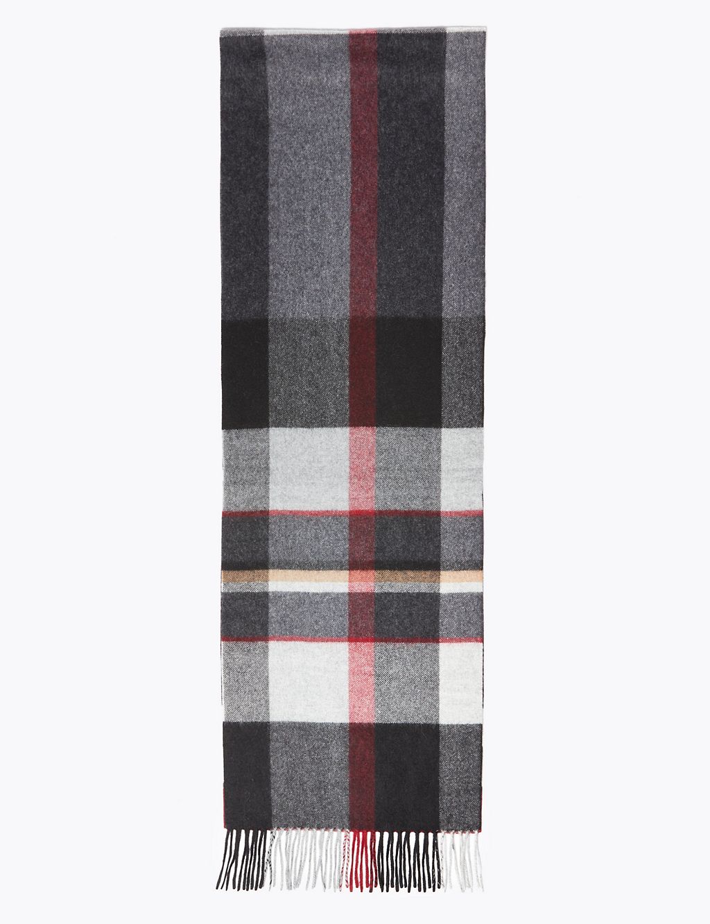 Cashmere Checked Scarf | M&S Collection | M&S
