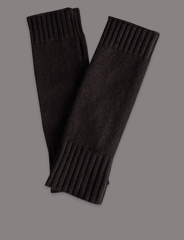 Cashmere Fingerless Knitted Gloves Image 1 of 2