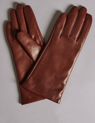 Cashmere Lined Leather Gloves Autograph M&S