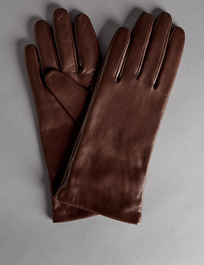 Cashmere Lined Leather Gloves Image 2 of 3