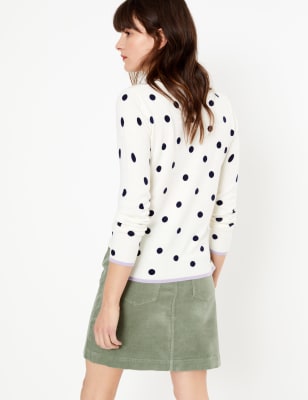 White polka dot clearance jumper