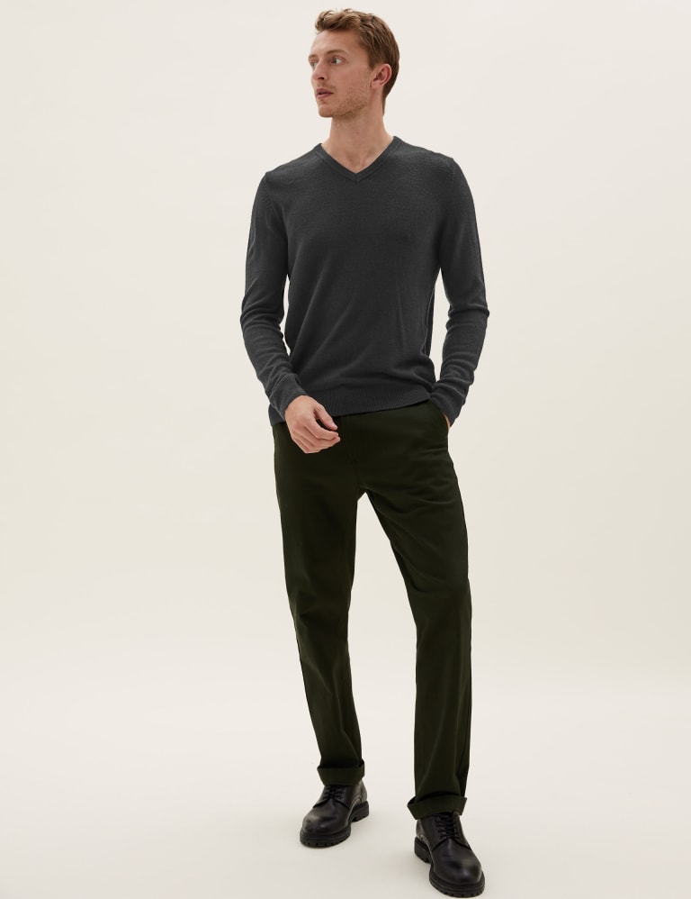 Cashmilon V Neck Jumper M S Collection M S
