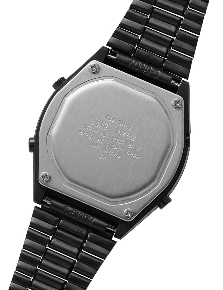 Stainless steel back casio store
