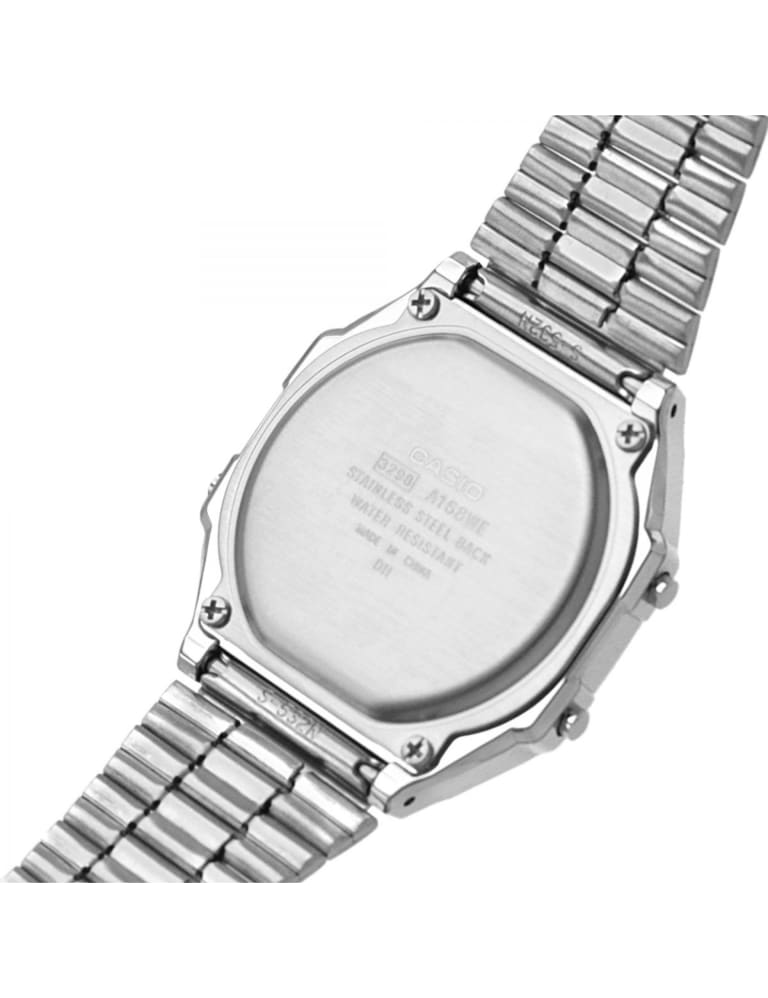 Casio stainless steel sale back water resistant