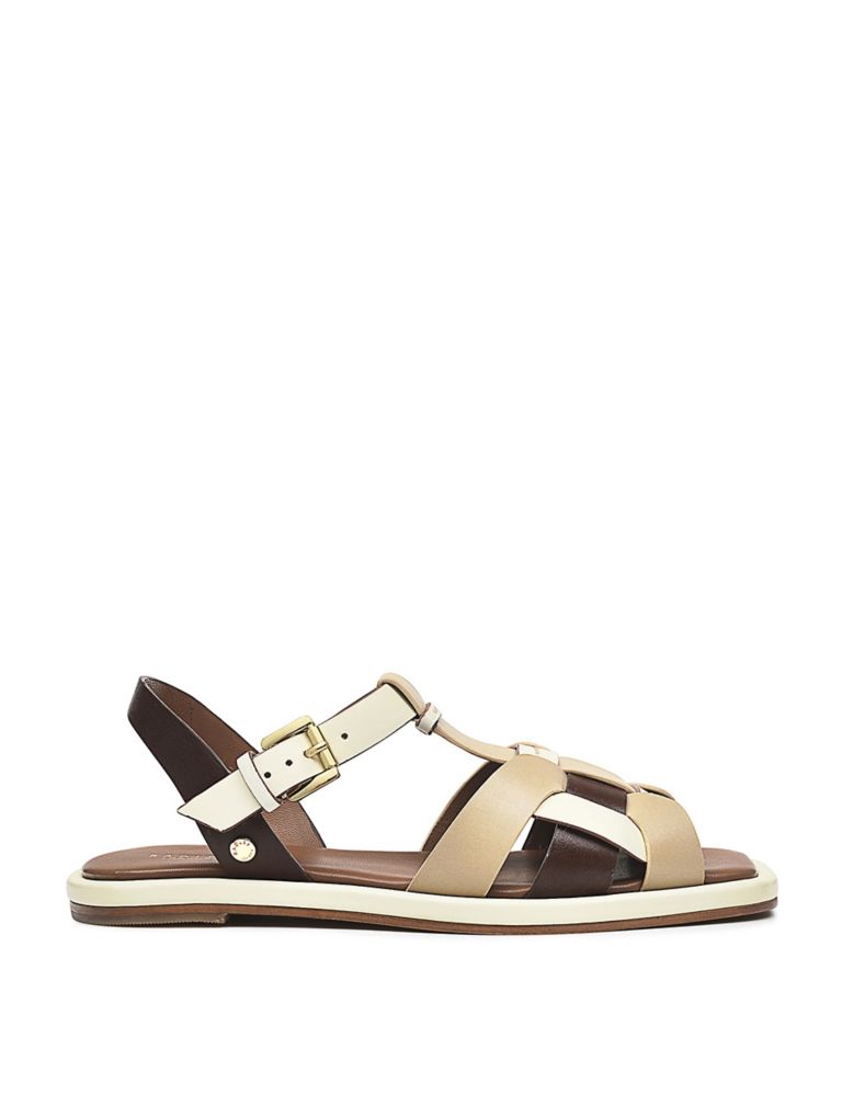 Castaway Cove Leather Buckle Flat Sandals 1 of 3