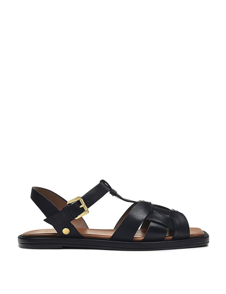 Castaway Cove Leather Buckle Flat Sandals 1 of 3