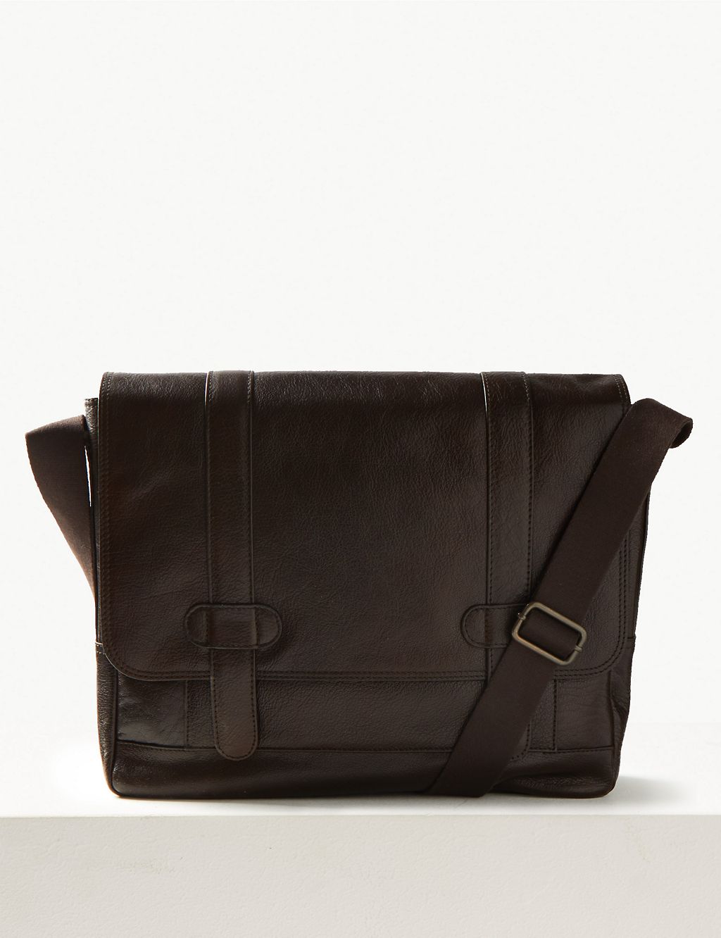 Casual Leather Messenger 1 of 6