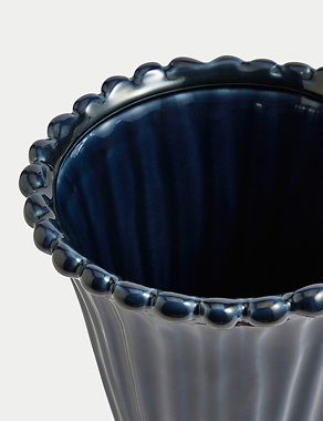 Ceramic Bobble Trim Vase Image 2 of 3