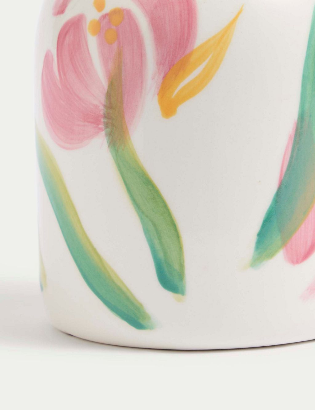 Ceramic Glazed Floral Vase 2 of 3