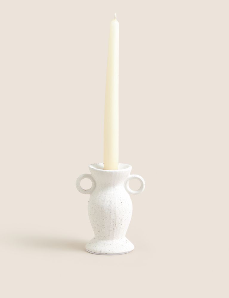 Ceramic Shaped Dinner Candle Holder 1 of 6
